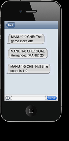 Soccer Alerts on mobile
